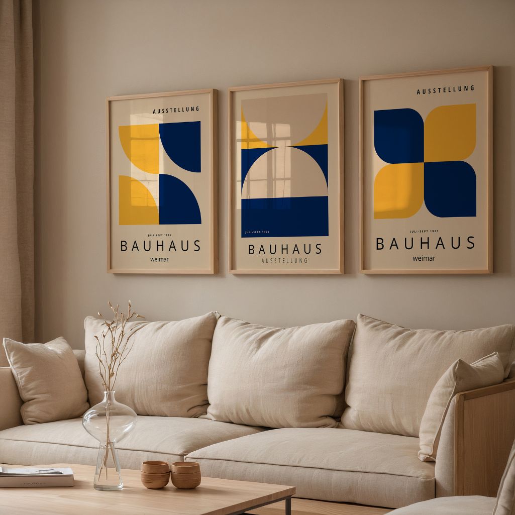 Bauhaus Weimar Color Balance Set of 3 Posters