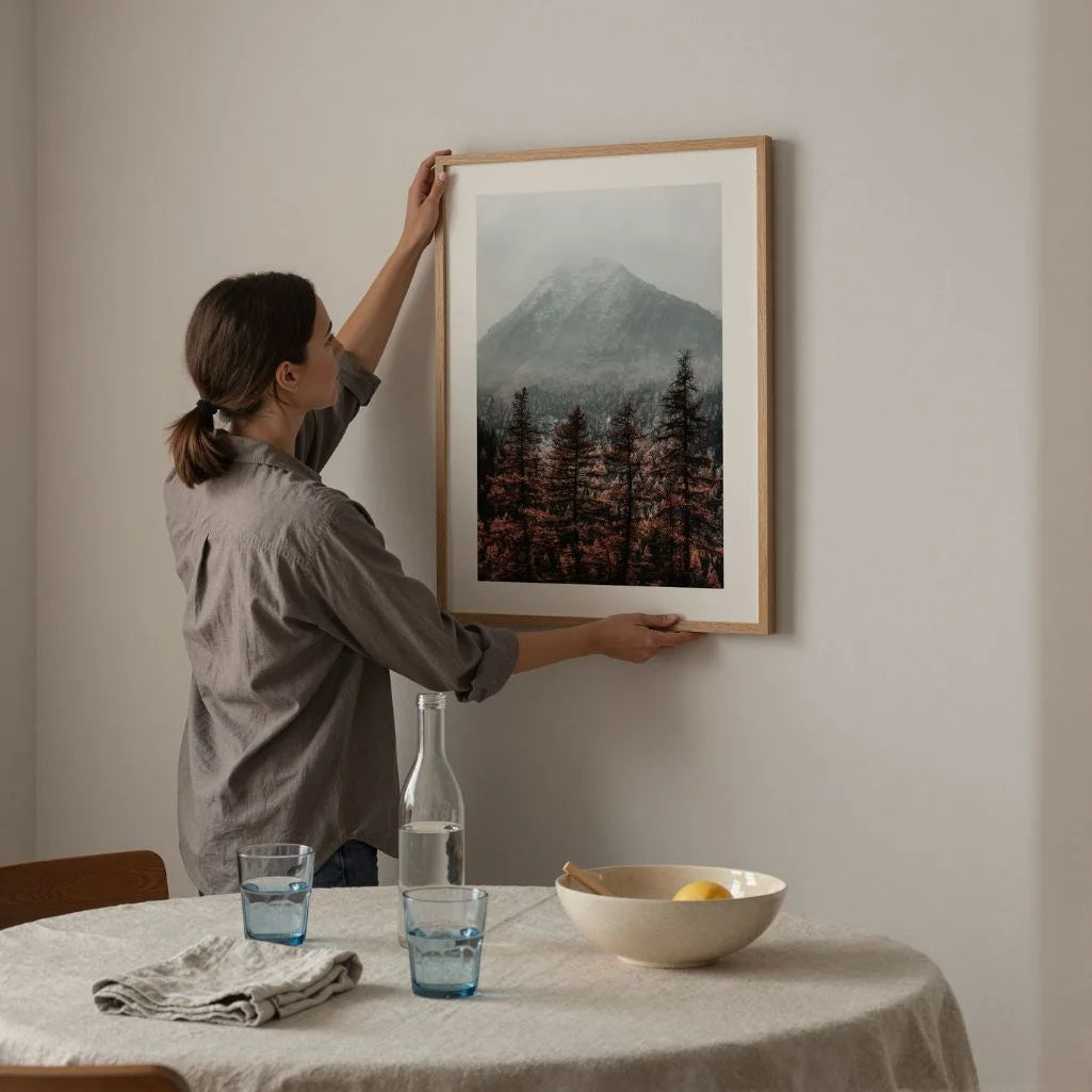 Misty Mountain Landscape Poster