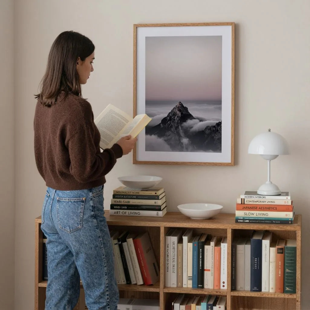 Mountain Peak in the Clouds Poster