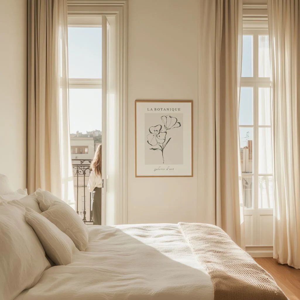 Floral Line Elegance Poster