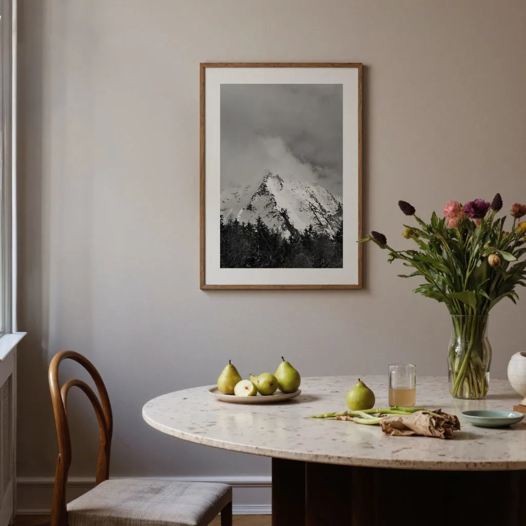 Misty Mountain Peak Poster