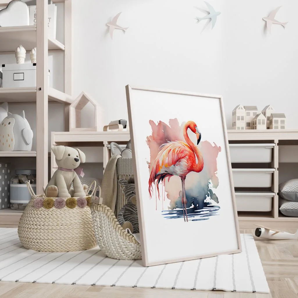 Watercolor Flamingo Poster