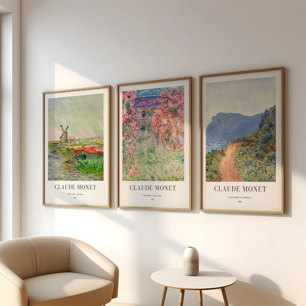 Claude Monet Impressionist – Set of 3 Posters