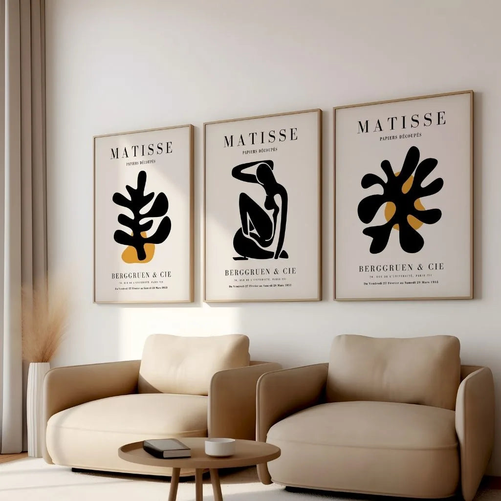 Henri Matisse Organic Modern – Set of 3 Posters