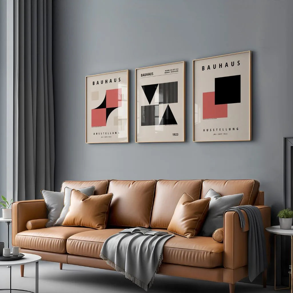 Bauhaus Rhythm and Pause Set of 3 Posters
