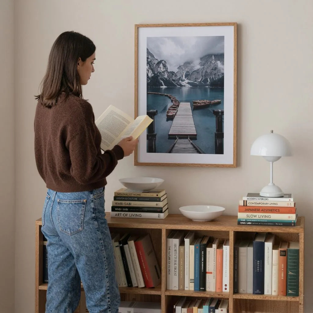 Pier on a Mountain Lake Poster