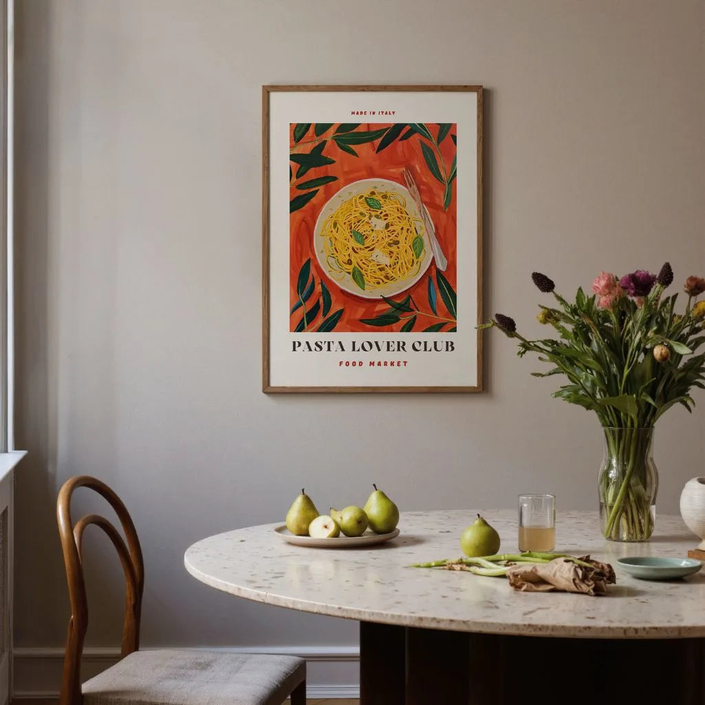 Spaghetti Art Poster