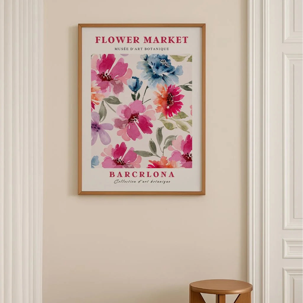 Barcelona Flowers Poster