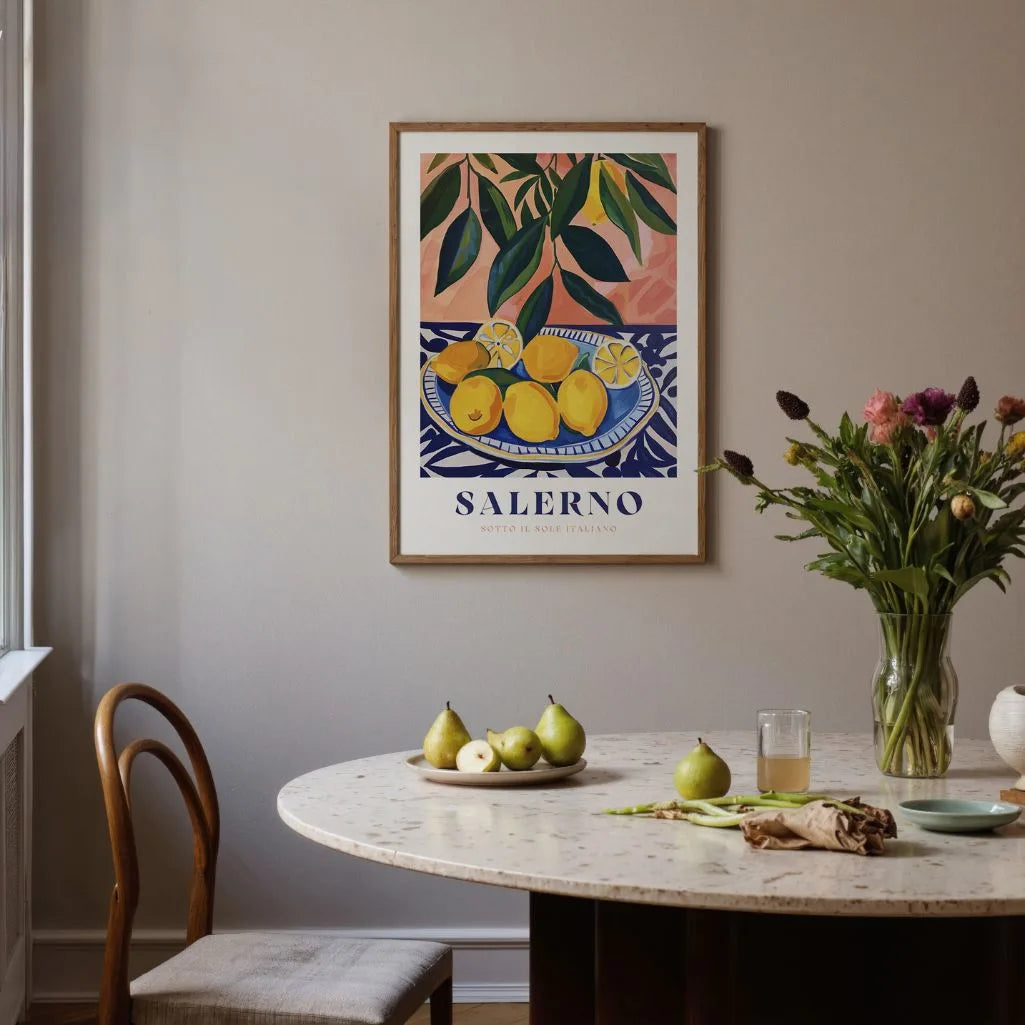 Salerno Lemon Plate Poster