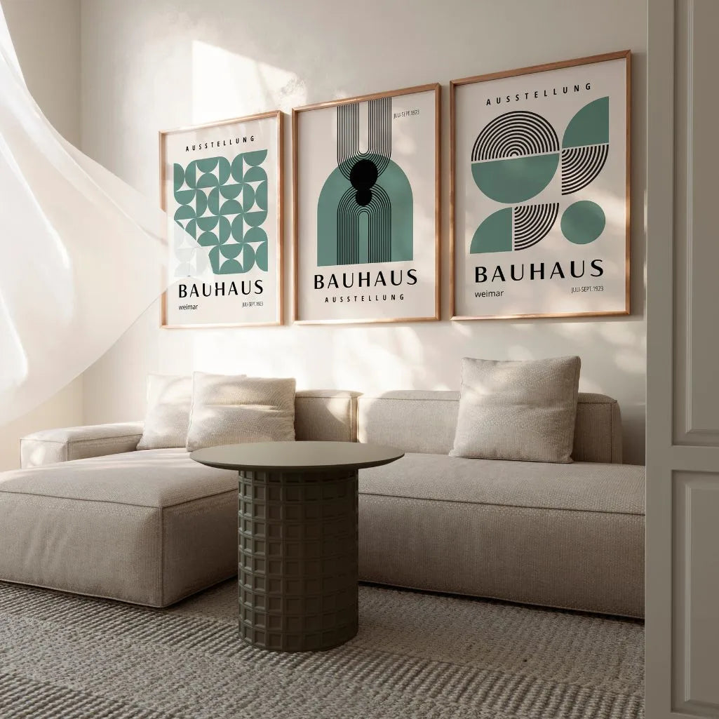 Segments Composition Bauhaus Poster Set of 3