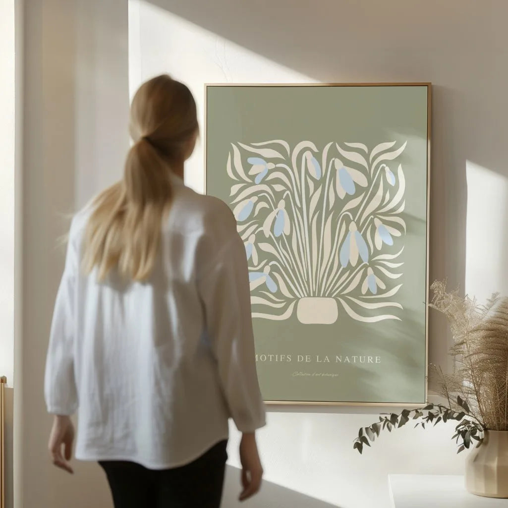 Retro Snowdrops Poster