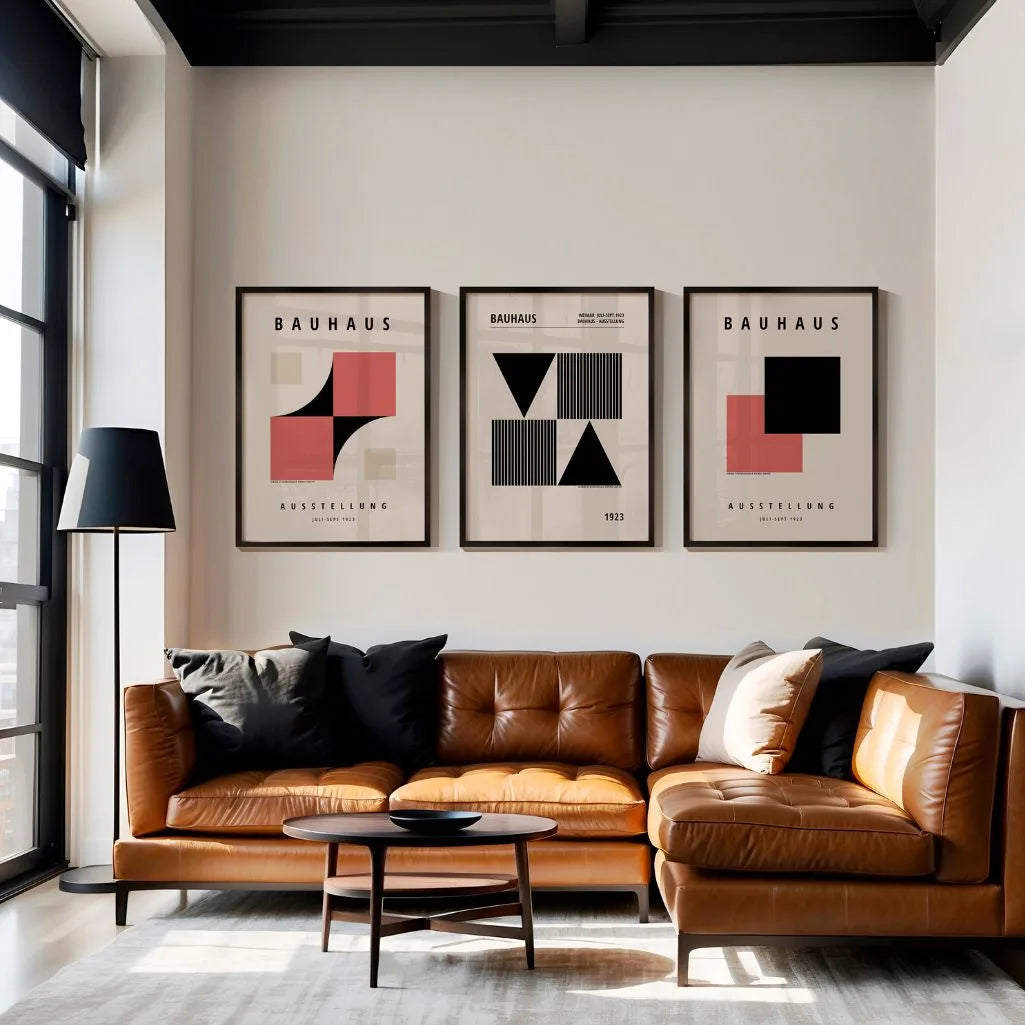 Bauhaus Rhythm and Pause Set of 3 Posters