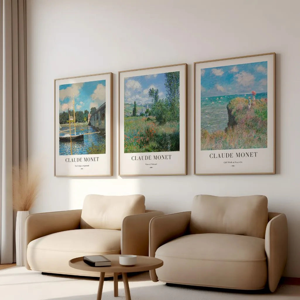 Claude Monet Paintings – Set of 3 Posters