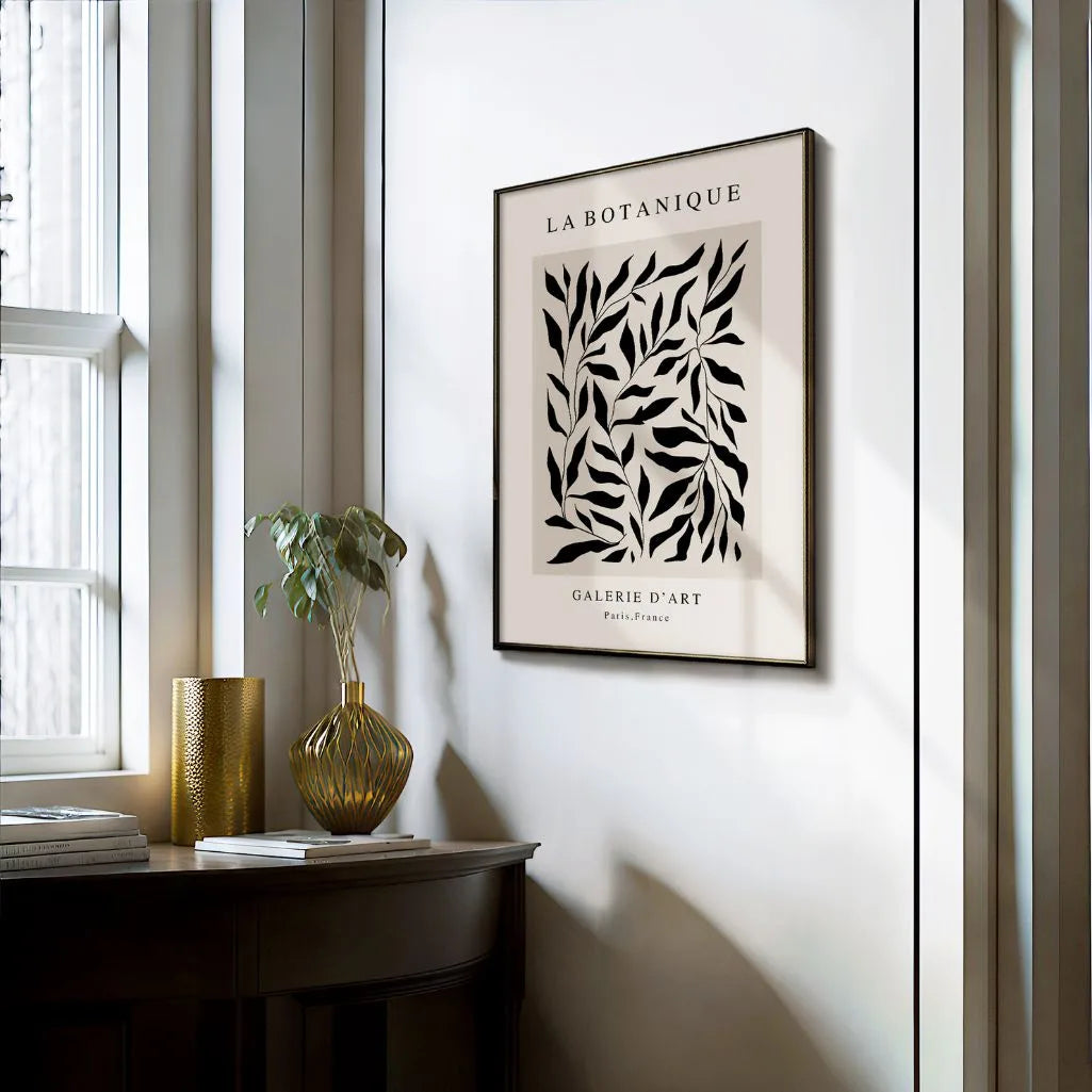 Botanique Noir Élégance Poster