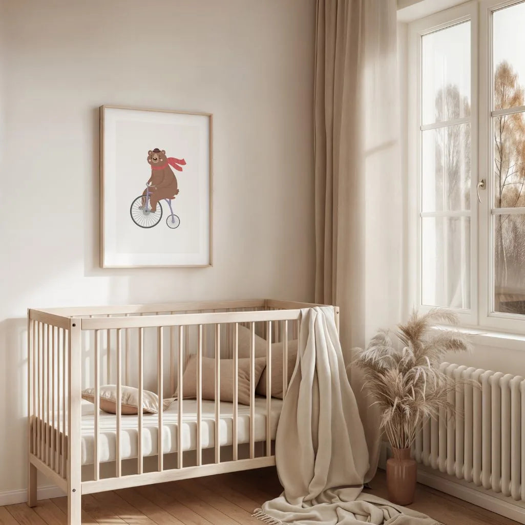 Bear On A Bicycle Poster