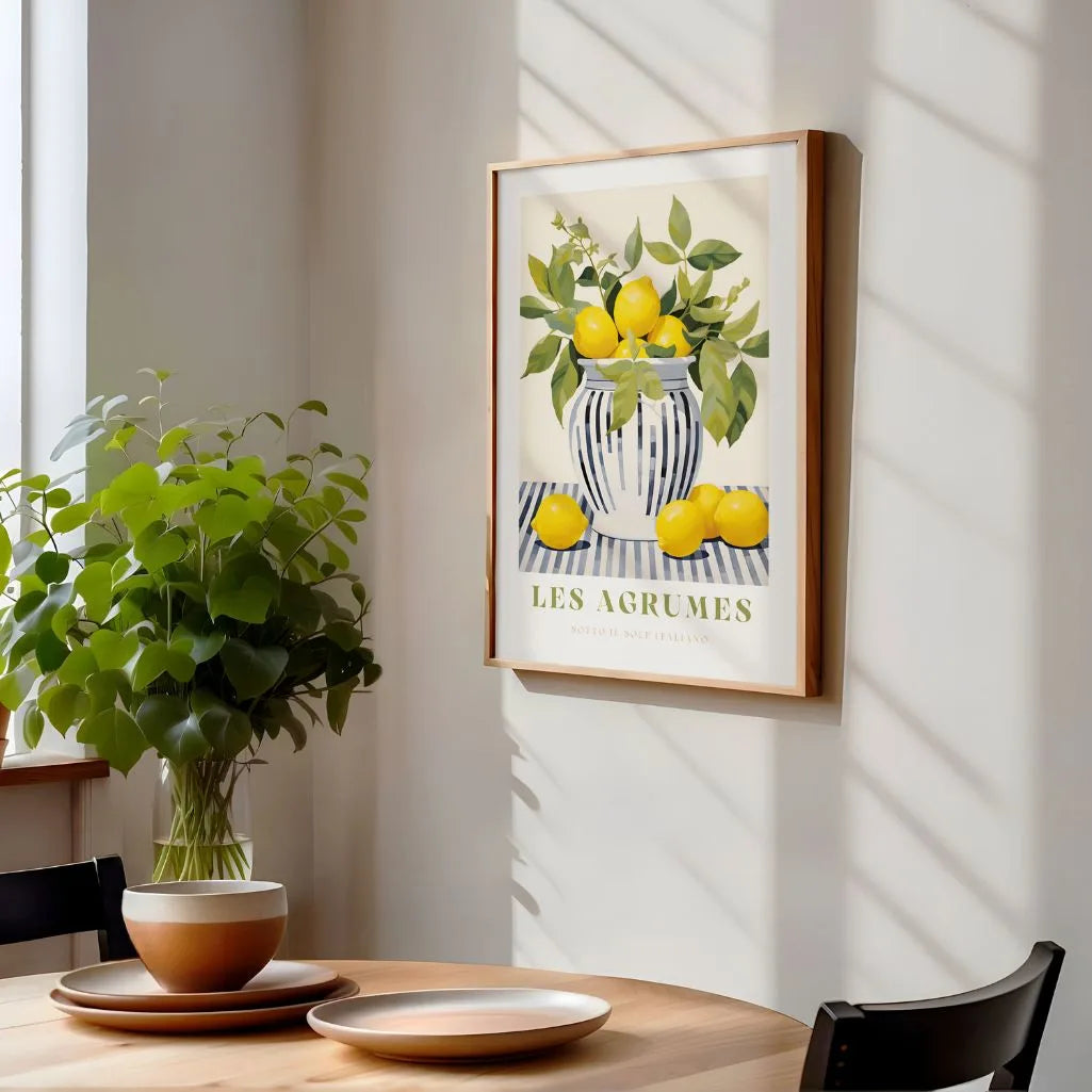 Les Agrumes Vase Poster