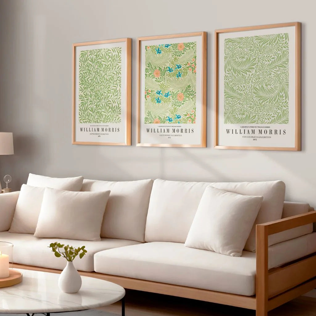 William Morris Botanical Patterns – Set of 3 Posters