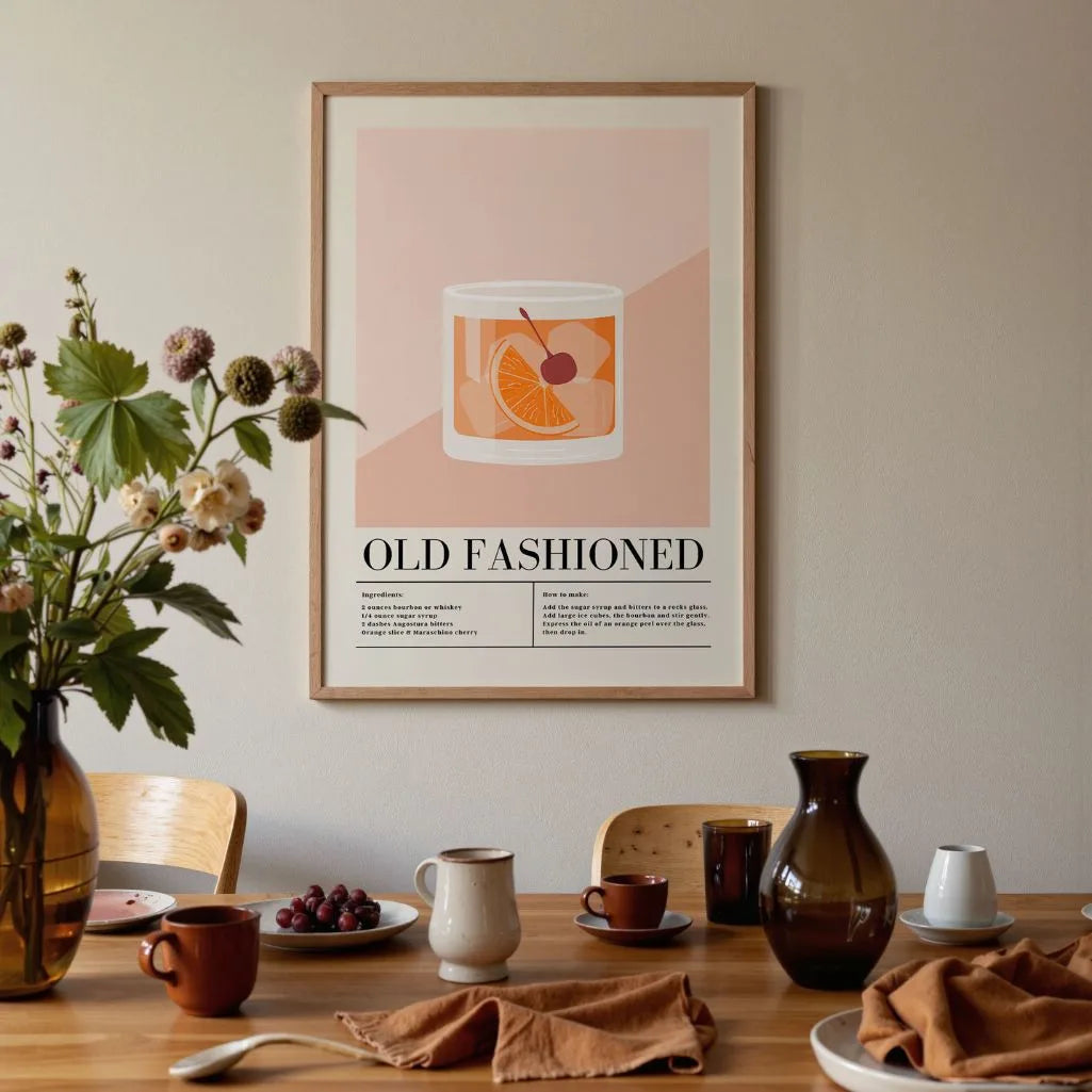 Old Fashioned Cocktail Poster
