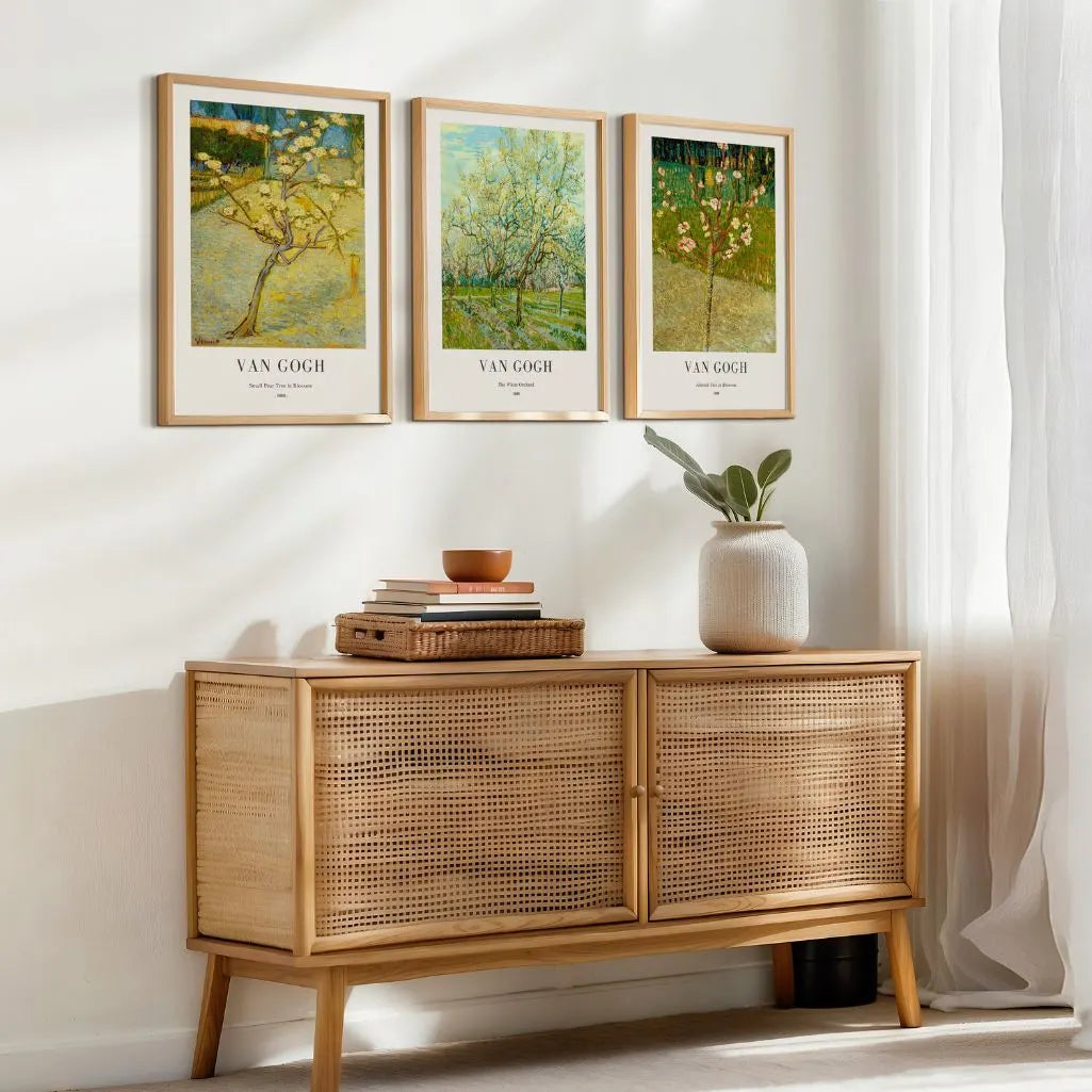Vincent van Gogh Blossom Trees – Set of 3 Posters