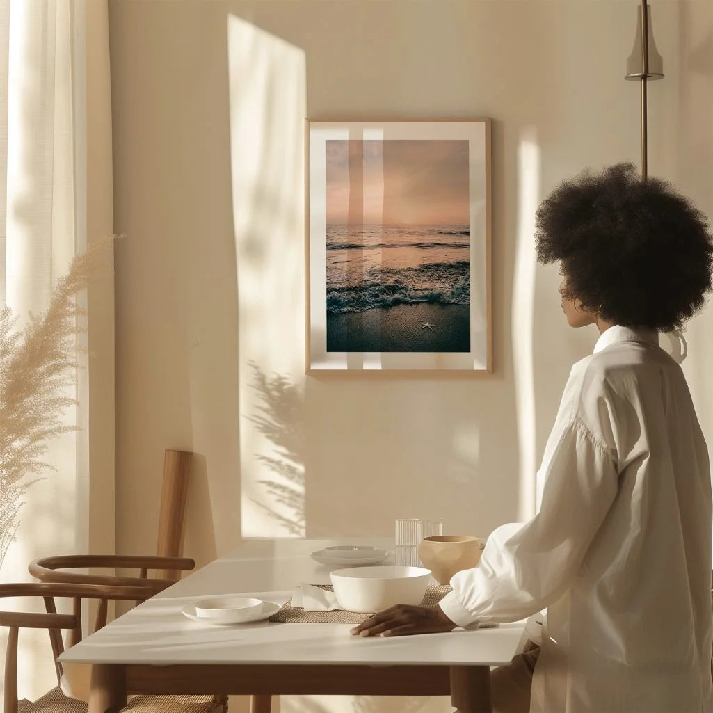 Beach at Sunrise Poster