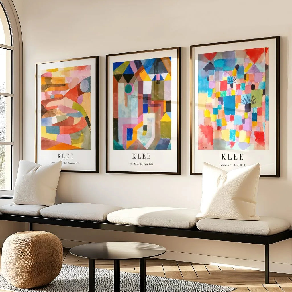 Paul Klee Color & Architecture – Set of 3 Posters