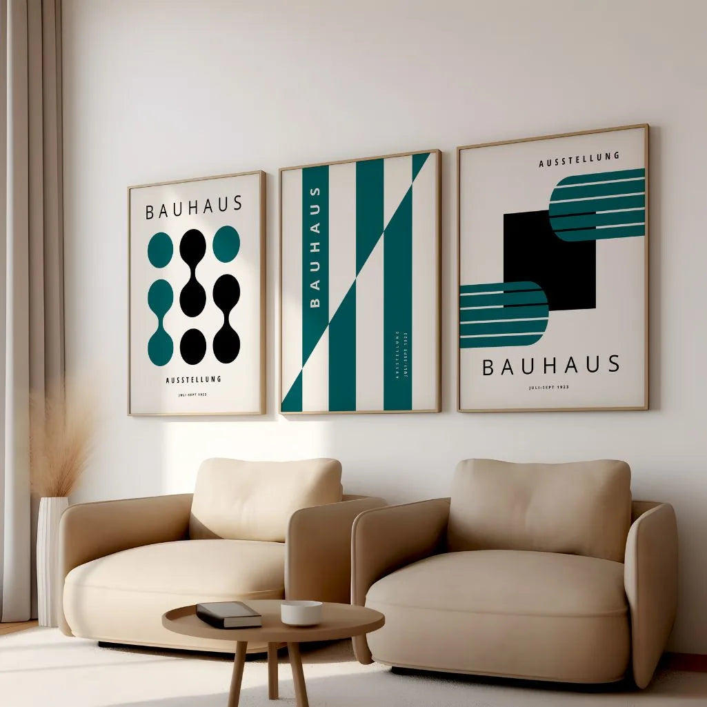 Modular Harmony Bauhaus Poster Set of 3