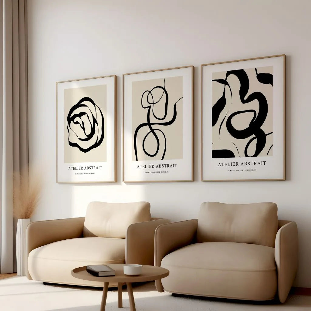 Atelier Abstrait – Set of 3 Abstract Posters