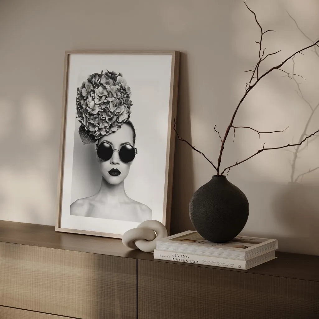 Floral Icon Portrait Poster