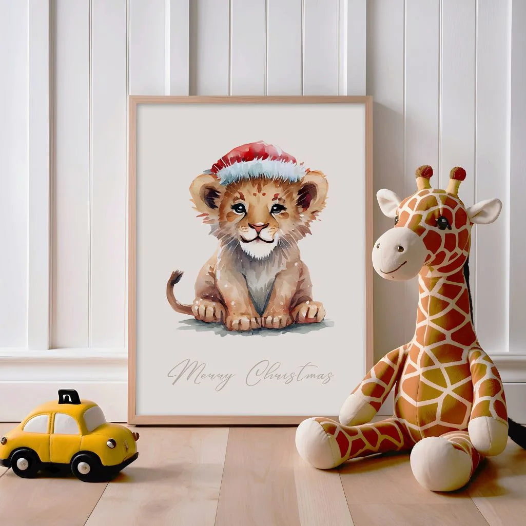 Christmas Lion Poster
