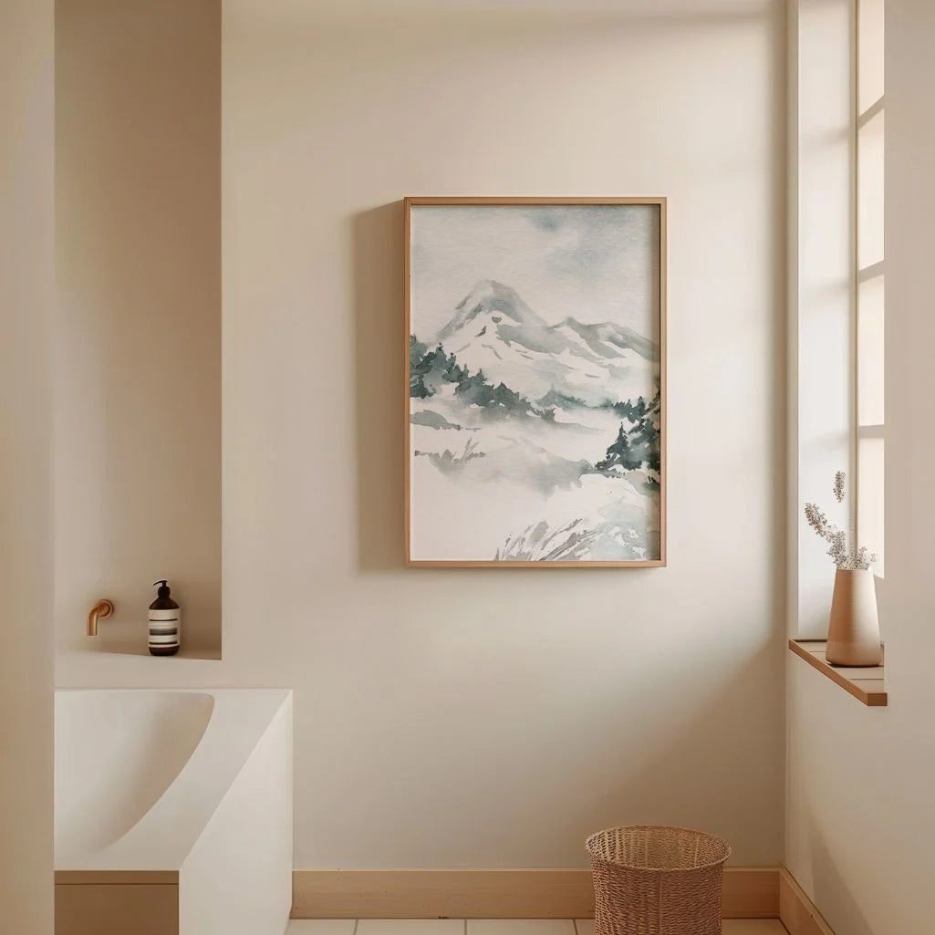 Winter Mountain Peaks Poster