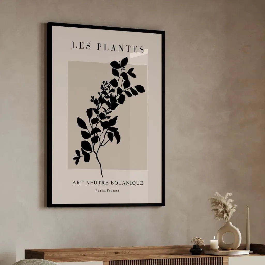 Minimalist Noir Branch Poster