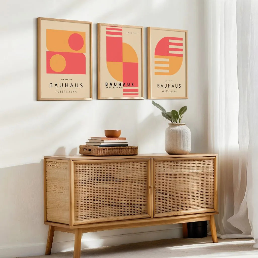 Soft Geometry Bauhaus Poster Set of 3