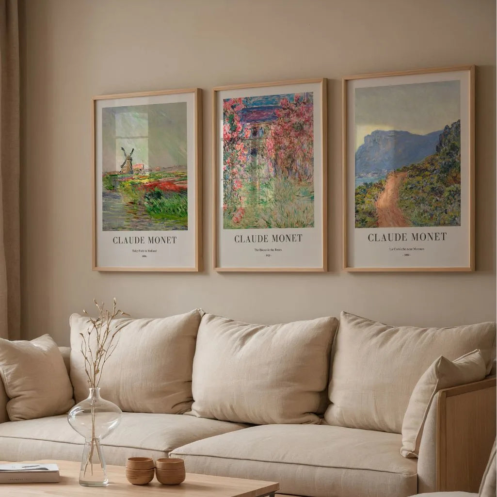 Claude Monet Impressionist – Set of 3 Posters