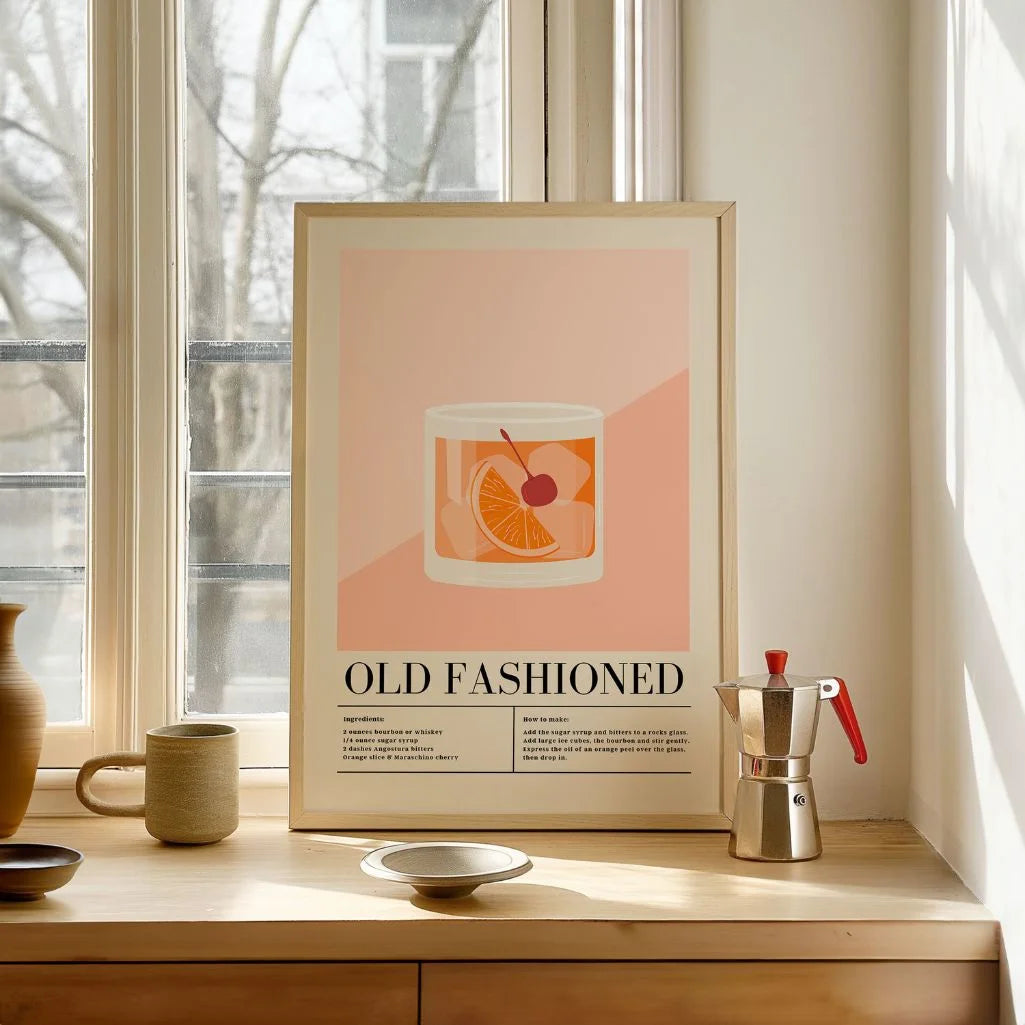 Old Fashioned Cocktail Poster