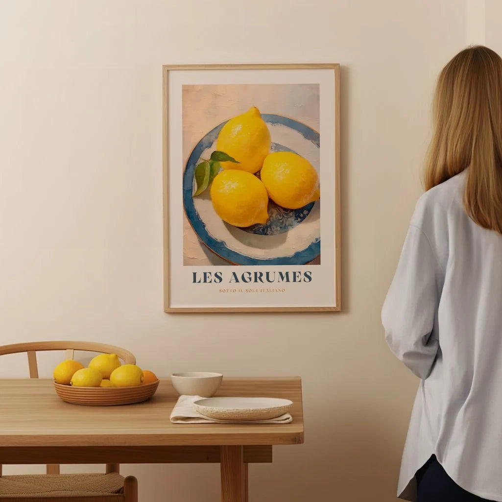 Les Agrumes Lemon Plate Poster