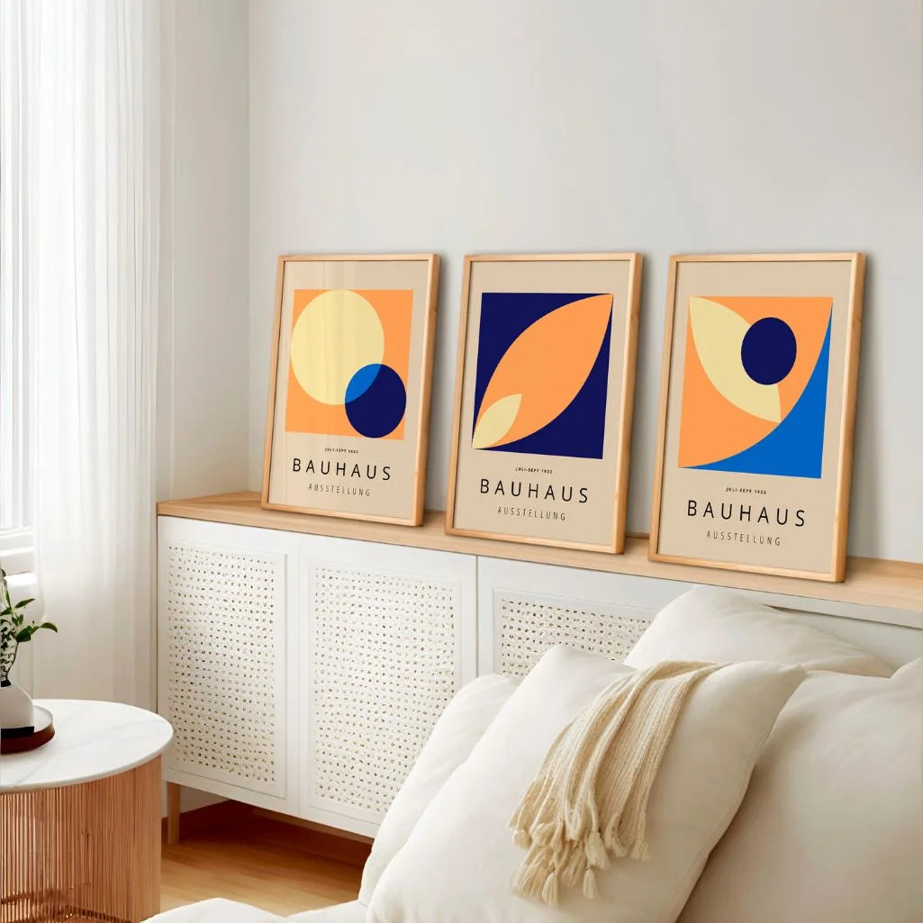 Sunny Form Dynamics Bauhaus Poster Set of 3