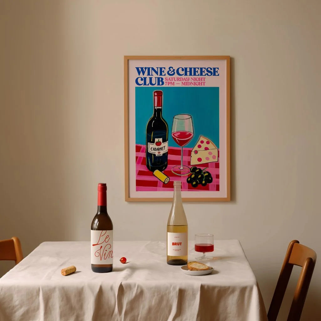Wine & Cheese Club Poster