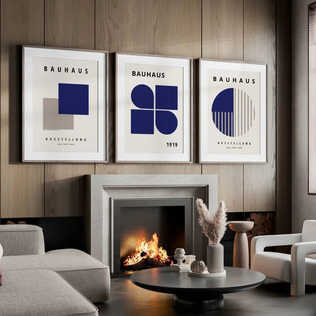 Bauhaus Weimar Color Relation Set of 3 Posters