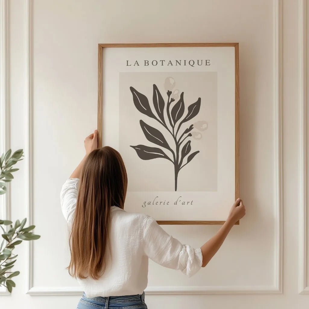 Botanical Branch Line Art Poster