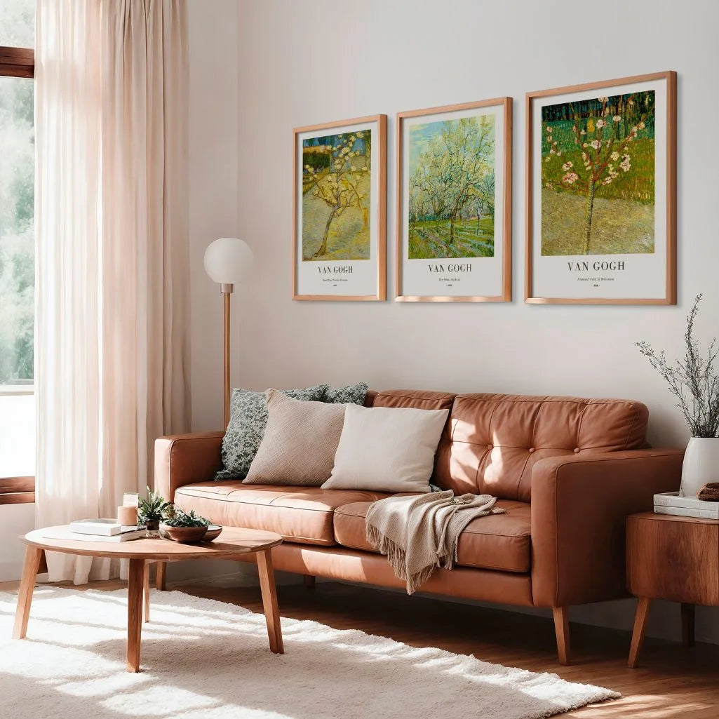 Vincent van Gogh Blossom Trees – Set of 3 Posters