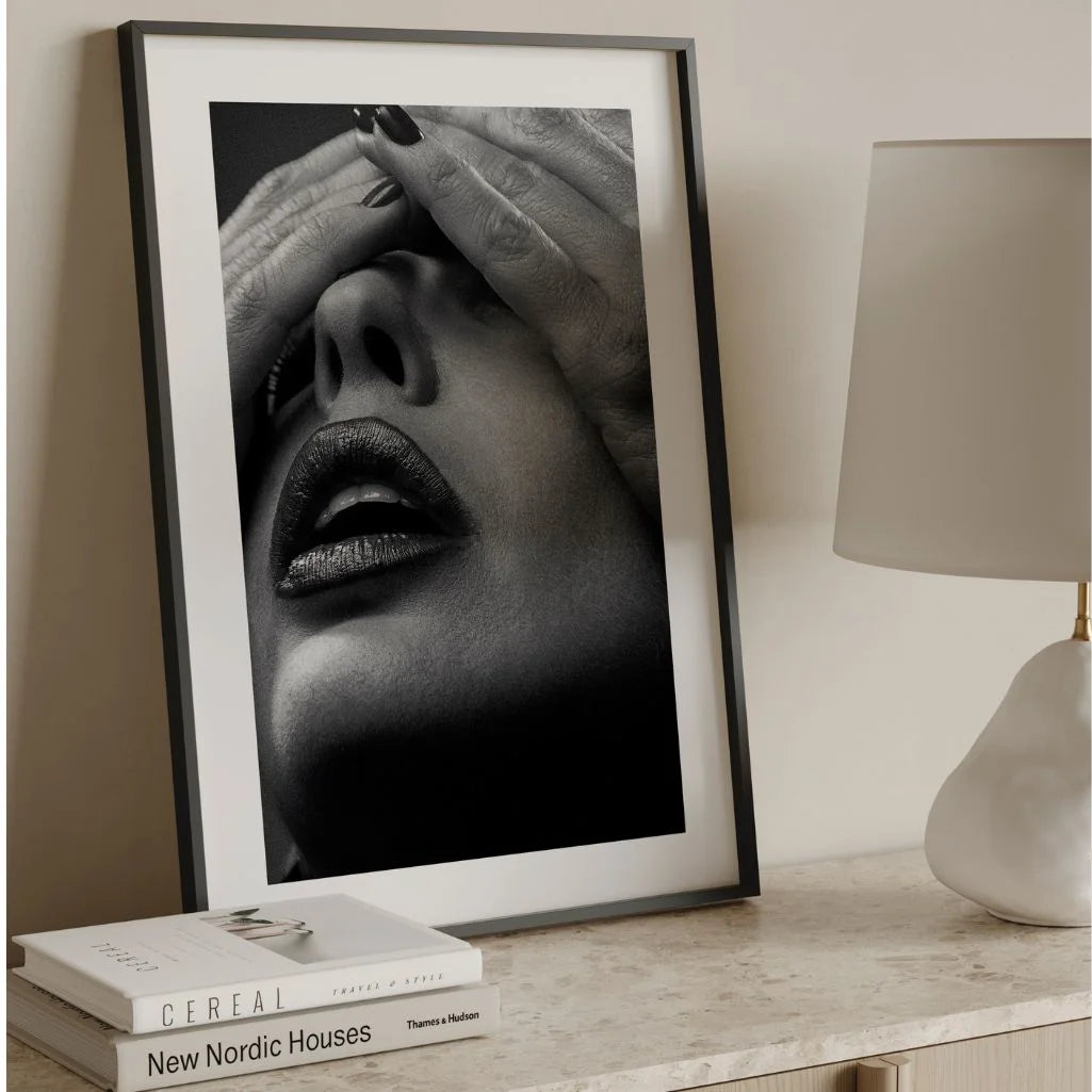 Noir Emotion Portrait Poster