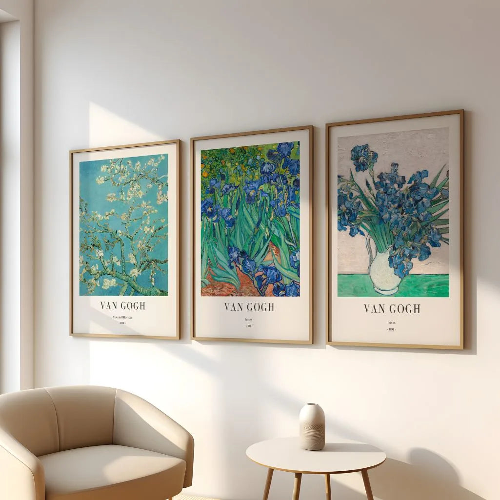 Vincent van Gogh Flowers – Set of 3 Posters
