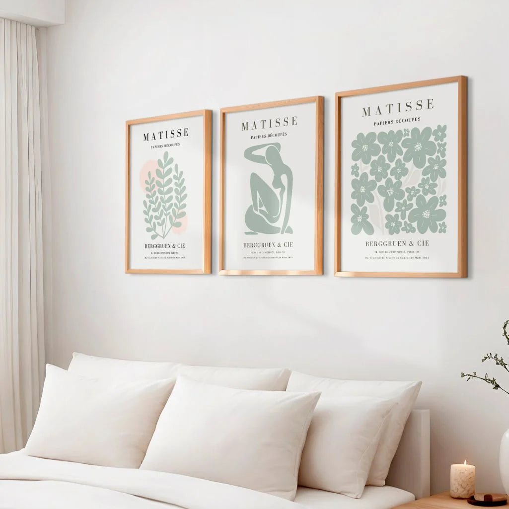 Henri Matisse Green Harmony Set of 3 Posters
