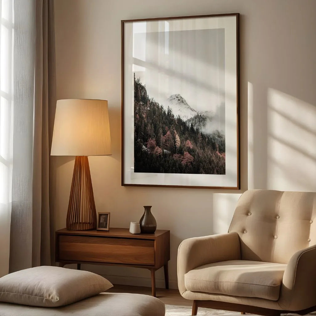 Mountain Peak in Mist Poster