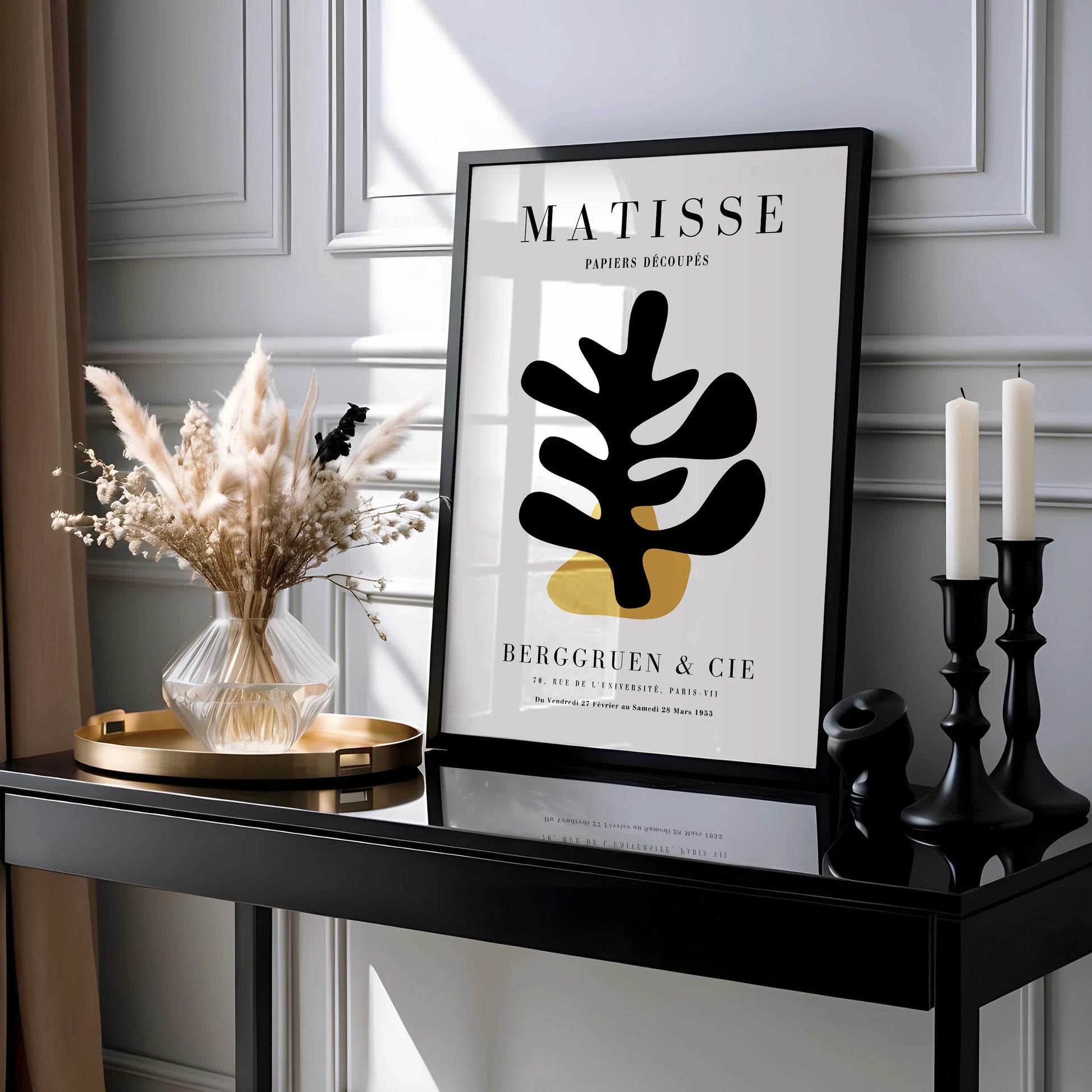 Henri Matisse Black & Gold Motif Poster