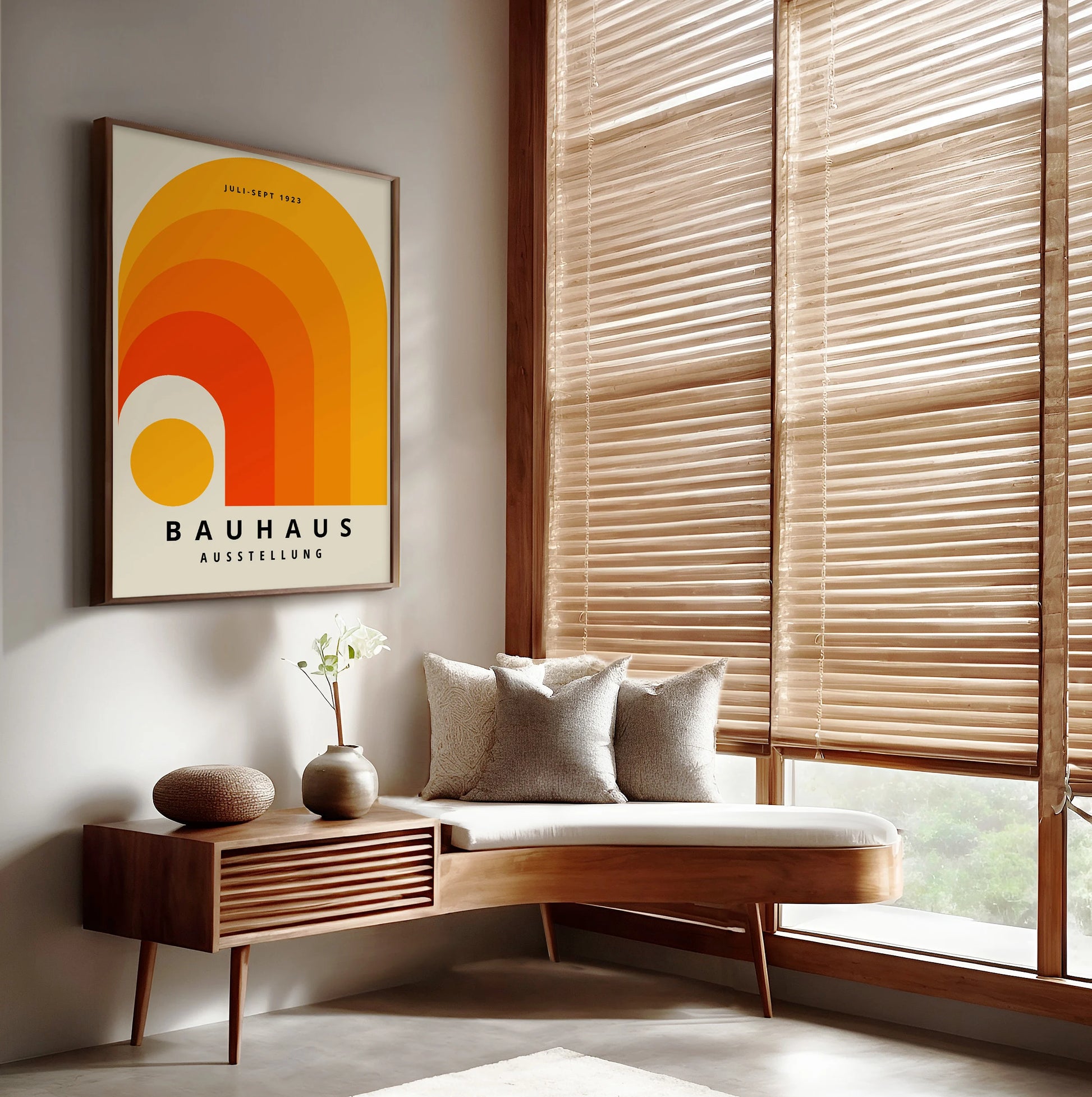 Bauhaus Orange Rainbow Poster