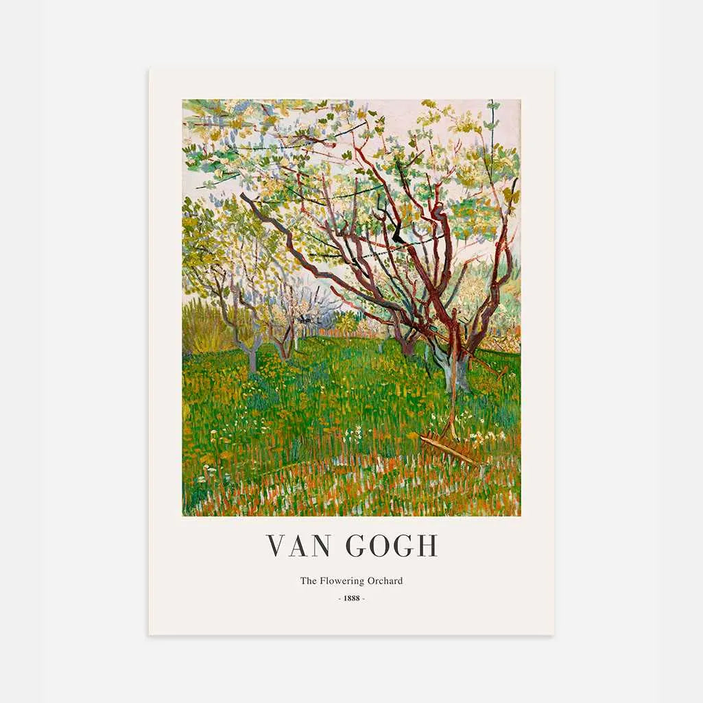 Vincent van Gogh Flowering Orchard Poster