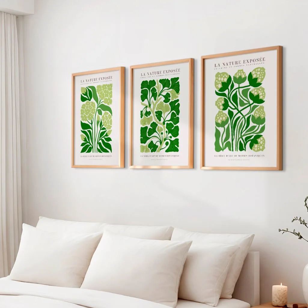 abstract botanical poster set wall art for interior design