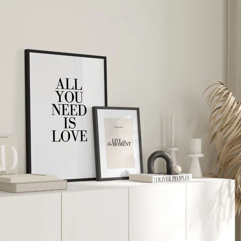 love quote poster gallery wall minimalist
