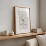 anemone silhouette poster bedroom soft beige scandi decor
